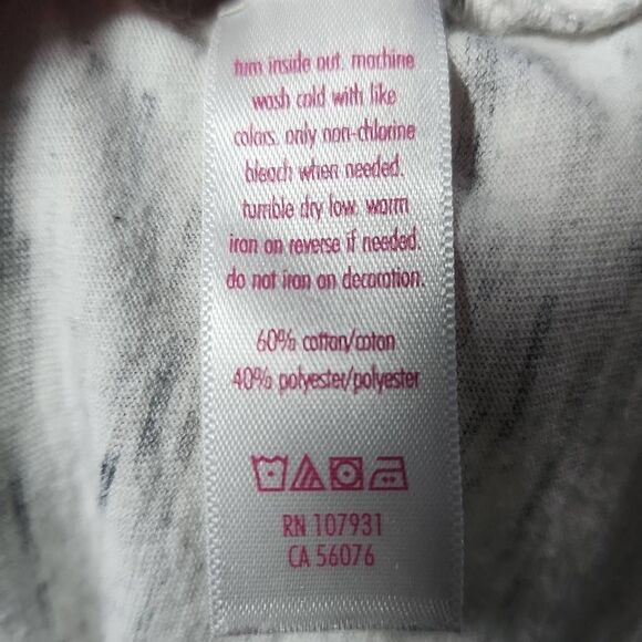 Justice Active Girls Size 10 Maroon Gray Sequin Star Long Sleeve T-shirt - Picture 4 of 4